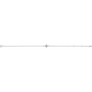 14K White Star 6 1/2-7 1/2" Bracelet