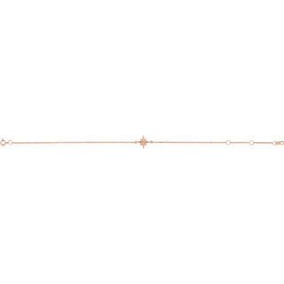 14K Rose Star 6 1/2-7 1/2" Bracelet