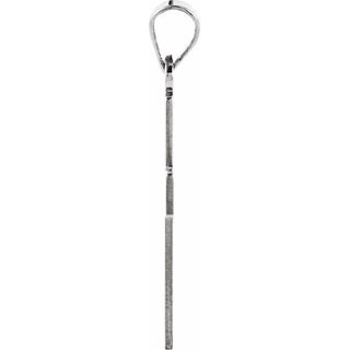 14K White Cross Pendant