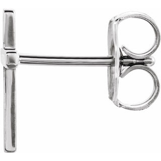 Sterling Silver 10 mm Cross Single Earring