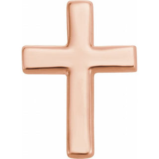 14K Rose 7.5 mm Cross Single Earring