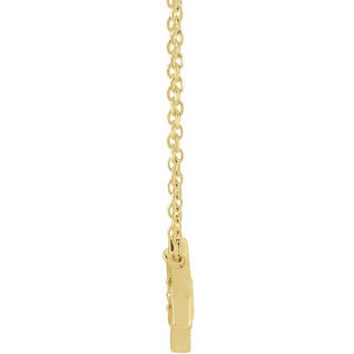 14K Yellow .03 CT Natural Diamond Star of David 16" Necklace