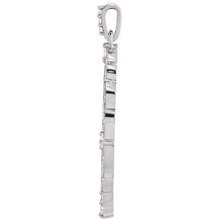 Platinum 1/6 CTW Natural Diamond Guardian Angel Pendant