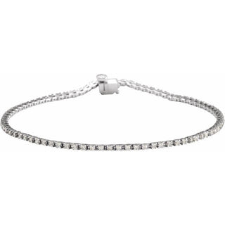 14K White .01 CT Natural Diamond Link Only