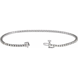 14K White .01 CT Natural Diamond Link Only