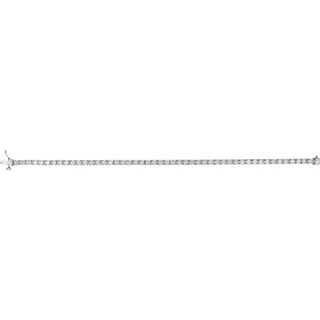 14K White 4 CTW Natural Diamond Line 7 1/4" Bracelet