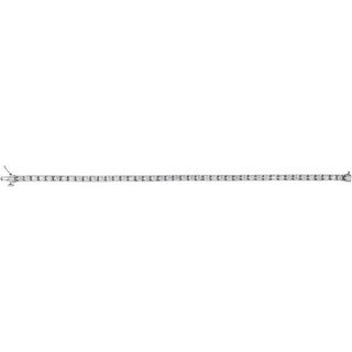 14K White 5 CTW Natural Diamond Line 7 1/4" Bracelet