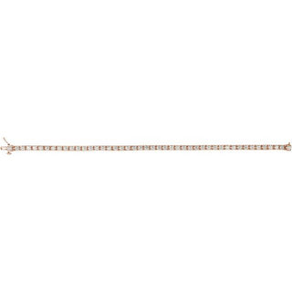 14K Rose 5 CTW Lab-Grown Diamond Line 7 1/4" Bracelet