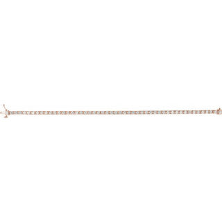 14K Rose 4 CTW Lab-Grown Diamond Line 7 1/4" Bracelet