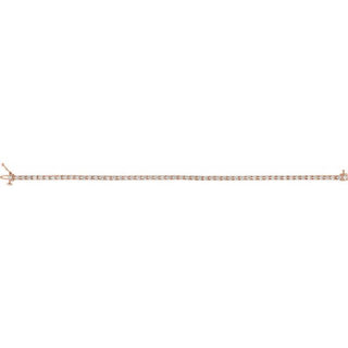 14K Rose 3 CTW Natural Diamond Line 7 1/4" Bracelet