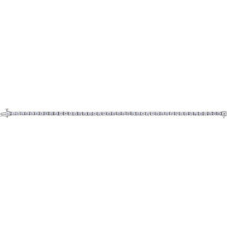 14K White 1 CTW Natural Diamond Illusion-Set Line 7" Bracelet