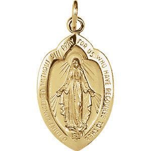 14K Yellow Gold Miraculous Medal