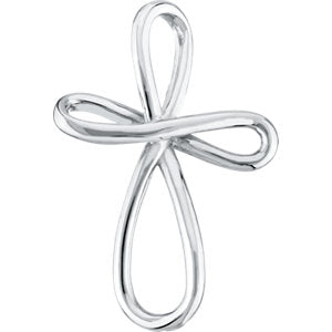 Sterling Silver Metal Fashion Cross Pendant