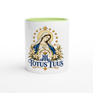 Totus Tuus Mary with Lilies Color Mug - view 6