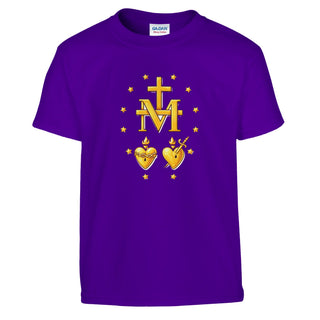 Miraculous Medal Reverse Gold Kids T-Shirt - view 9