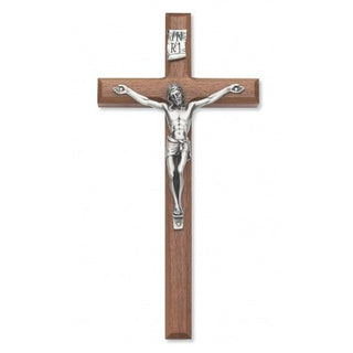12-inch Beveled Walnut Crucifix