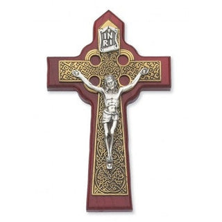5 3/4" Cherry Celtic Crucifix