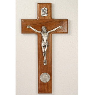 8" Walnut Army Crucifix