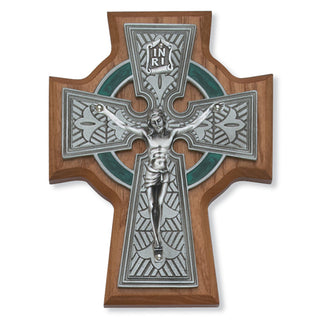 5 1/2" Walnut Celtic Crucifix