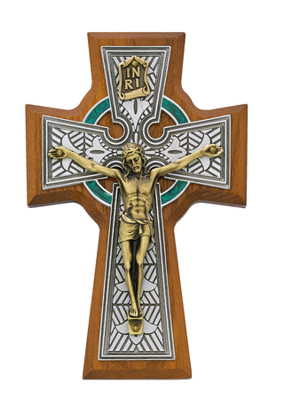  Walnut Celtic Crucifix