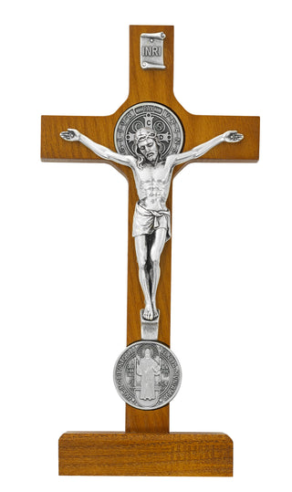 8-inch Walnut Standing Crucifix