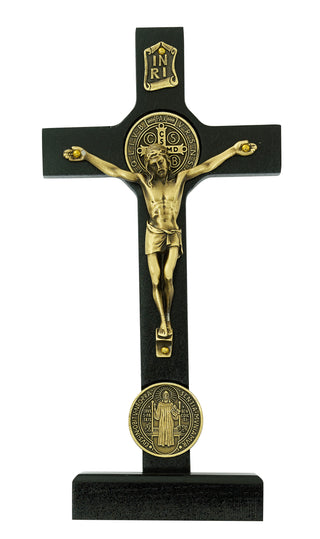 8-inch Walnut Standing Crucifix