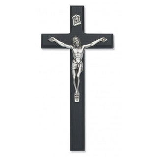 10" Black/Silver Crucifix