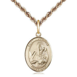 14kt Gold Filled Saint Andrew the Apostle Medal Religious Jewelry Engraved Catholic Saint Jewelry
