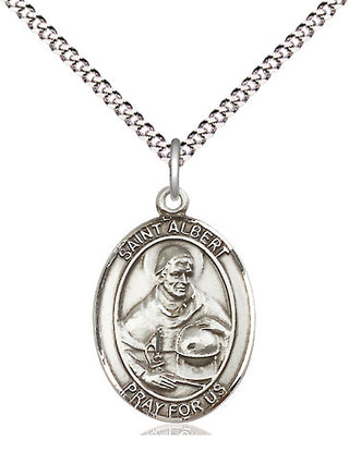Pewter Saint Albert the Great Medal Religious Jewelry Engraved Catholic Saint Jewelry