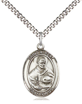 Pewter Saint Albert the Great Medal Religious Jewelry Engraved Catholic Saint Jewelry