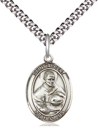 Pewter Saint Albert the Great Medal Religious Jewelry Engraved Catholic Saint Jewelry