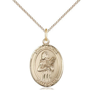 14kt Gold Filled Saint Agatha Medal Religious Jewelry Engraved Catholic Saint Jewelry
