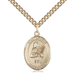 14kt Gold Filled Saint Agatha Medal Religious Jewelry Engraved Catholic Saint Jewelry