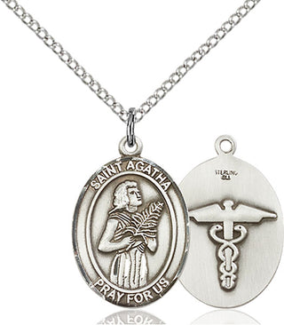 Sterling Silver St. Agatha Nurse Pendant - SALE