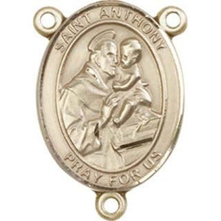 14kt Gold Filled Saint Anthony of Padua Rosary Center Rosary Center | Engravable