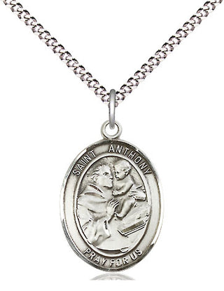 Pewter Saint Anthony of Padua Medal Religious Jewelry Engraved Catholic Saint Jewelry