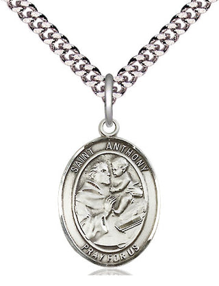 Pewter Saint Anthony of Padua Medal Religious Jewelry Engraved Catholic Saint Jewelry