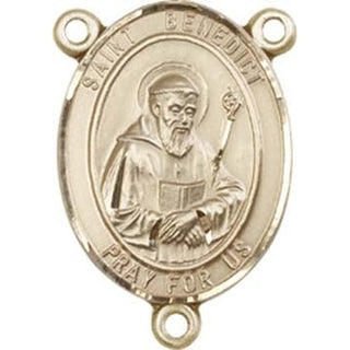 14kt Gold Filled Saint Benedict Rosary Center Rosary Center