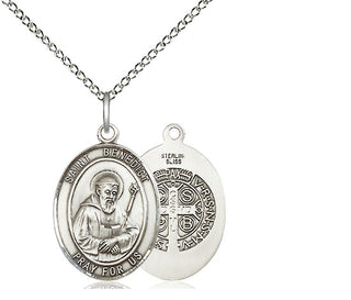 Sterling Silver Saint Benedict Medal Religious Jewelry