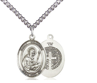 Sterling Silver Saint Benedict Medal Religious Jewelry