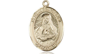14kt Gold Filled Saint Frances Cabrini Medal Engraved Catholic Saint Jewelry