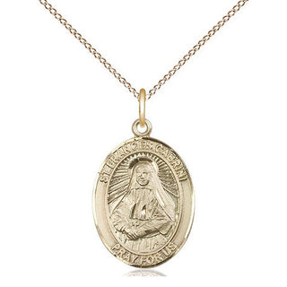14kt Gold Filled Saint Frances Cabrini Medal Religious Jewelry Engraved Catholic Saint Jewelry