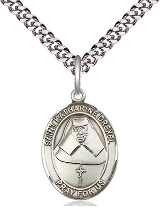 Sterling Silver Saint Katharine Drexel Medal Religious Jewelry Engraved Catholic Saint Jewelry