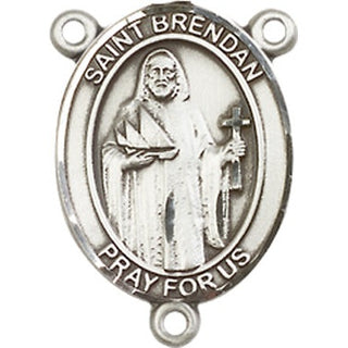 Sterling Silver Saint Brendan the Navigator Rosary Center