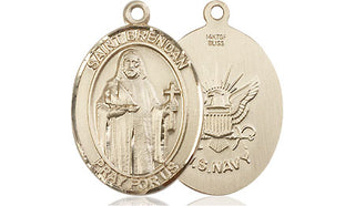 14kt Gold Filled Saint Brendan Navy Medal