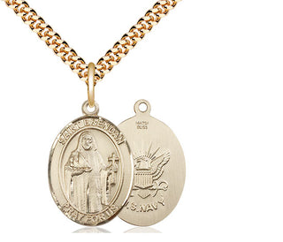 14kt Gold Filled Saint Brendan Navy Medal Religious Jewelry