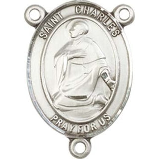 Sterling Silver Saint Charles Borromeo Rosary Center