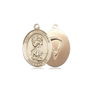 14kt Gold Filled Saint Christopher Paratrooper Medal