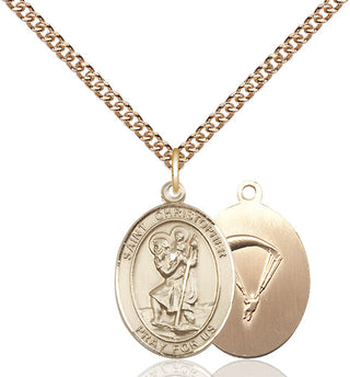 14kt Gold Saint Christopher Paratrooper Medal