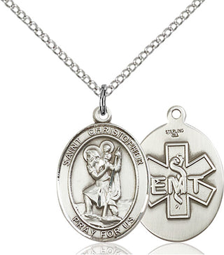 Pewter Santa Barbara Medal Religious Jewelry Engraved Catholic Saint Jewelry